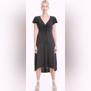 Max Studio Cinched Midi Dress, Black, Medium